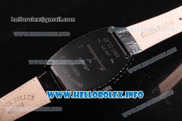 Franck Muller Black Croco Asia 2813 Automatic PVD Case wtih White Arabic Numeral Markers and Black Dial (BP) - Click Image to Close